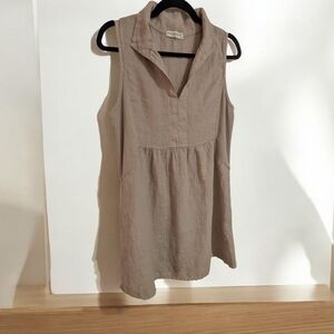 Sleeveless Tan Tunic Top
